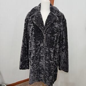NWOT Rosemunde Madrid Faux Fur Coat Large ( EU 40) Gray Super Soft Cozy Warm